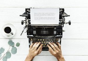 whose story, typewriter